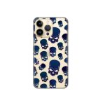 Torbica silikonska Print Skin za iPhone X / XS Blue Skulls