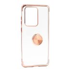 Futrola Magnetic Ring Clear za Samsung G988F Galaxy S20 Ultra roze