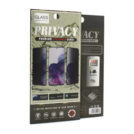 Tempered Glass Privacy 2.5D Full Glue za iPhone X crni