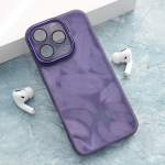 Torbica Glitter Feather za iPhone 16 Pro ljubičasta