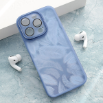 Torbica Glitter Feather za iPhone 16 plava