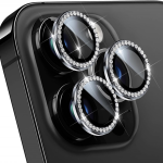 Zaštita za kameru Diamond za iPhone 16 Pro (6.3) crna