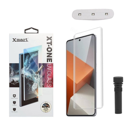Zaštitno staklo X-Mart UV Glue Full Cover + lampa za Xiaomi Redmi Note 13 Pro Plus 5G