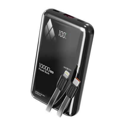 Power bank Moxom MX-PB153 Super Fast PD 20W QC 18W SCP 22.5W 10000 mAh 3A crni