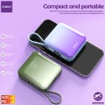 Power Bank Moxom MX-PB155 Fast 10000 mAh SCP 22.5W QC 18W+ PD 20W 3A zeleni - Slika 3