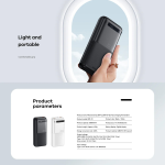 Power bank prenosiva baterija REMAX Piloteer Series RPP-72 20W + 22.5W Fast Charging 20000 mAh crni - Slika 8