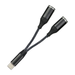 Adapter za slušalice SX-08 Type C na 2x 3.5mm crni