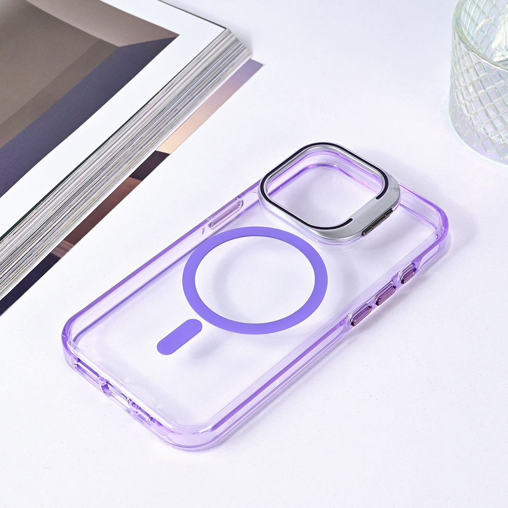 magsafetransparentLJUBICASTA Torbica MagSafe Transparent za iPhone 13 Pro (6.1) ljubičasta - Slika 1