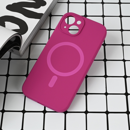 Torbica MagSafe Pure Color za iPhone 15 (6.1) tamno pink