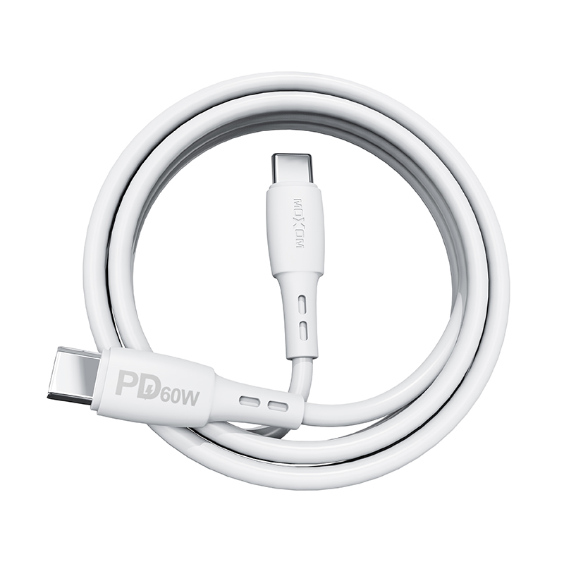 U2028_01_800 USB data kabal Moxom MX-CB135 PD 60W Type-C na Type-C 2m beli - Slika 1