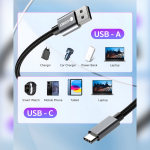 Data kabl Coteci 87313 60W 10 Gbps USB 3.0 na Type C crni 2m - Slika 2