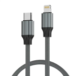 Data kabl LDNIO LC441I 30W Type C na Lightning sivi 1m