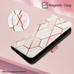 Maska na preklop Marble za Honor 400 Lite Geometry roze - Slika 3