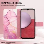 Maska na preklop Marble za Honor Magic 8 Lite / X9D pink - Slika 3