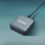 Punjač POWERFUL TD-LTE 220W GaN (2XPD 20W + PD 45W + PD 100W + 2XUSC QC 3.0 18W) crni - Slika 3
