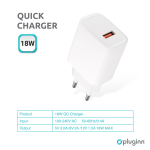 Kućni punjač Pluginn AJ-18 QC 3.0 18W sa Micro USB kablom beli CE - Slika 2