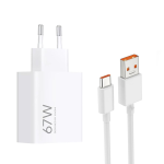Kućni punjač Xiaomi HyperCharge 67W sa USB na Type C kablom beli EU