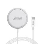 Bezicni punjač Magsafe Superior SU-0207 15W sa Type C kablom beli