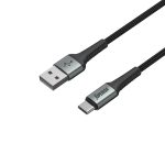 USB data kabal Superior SU-K108 pleteni Fast 27W 3A USB A na Type C 2m crni - Slika 2