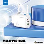 Kućni punjač Moxom MX-HC158 QC3.0 65W Type C na Type C beli - Slika 3