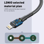 Data kabl LDNIO LS851 25W fast Type C sivi 1m - Slika 2