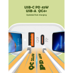Kućni punjač LDNIO A2526C PD, QC4+, QC 3.0, PPS 45W Type C na Type C - Slika 2